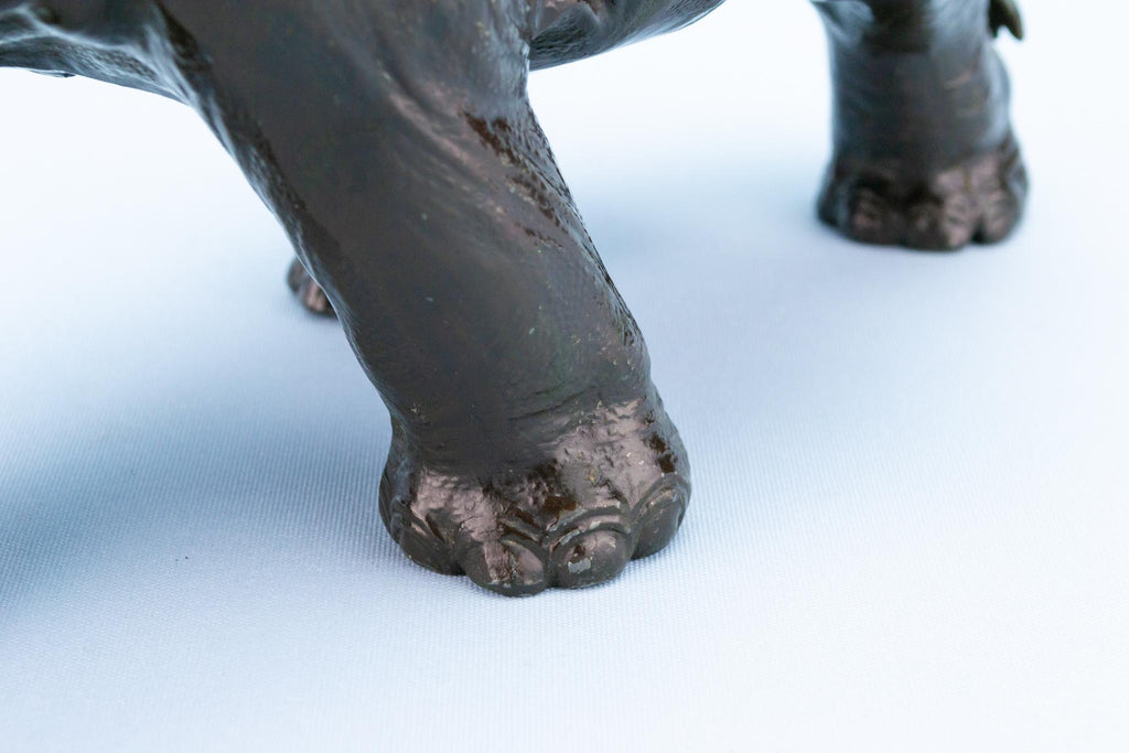 Roaring Elephant Sculpture, Japanese circa 1900