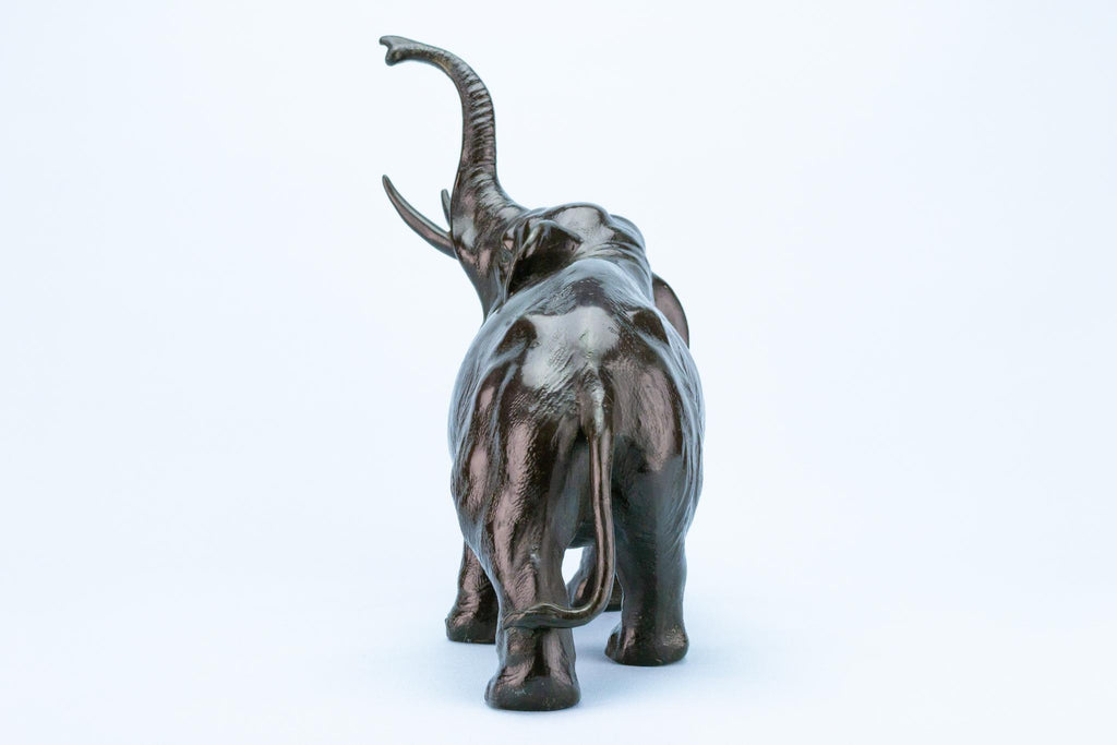 Roaring Elephant Sculpture, Japanese circa 1900