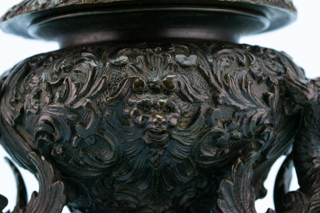 Antique Bronze Inkwell in Renaissance Revival Style