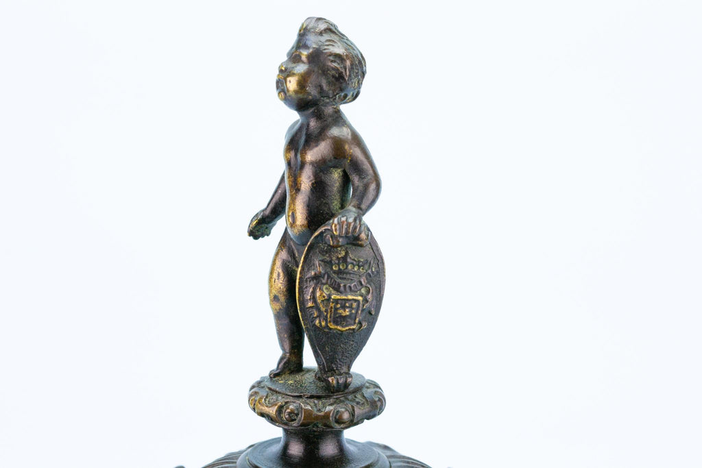 Antique Bronze Inkwell in Renaissance Revival Style