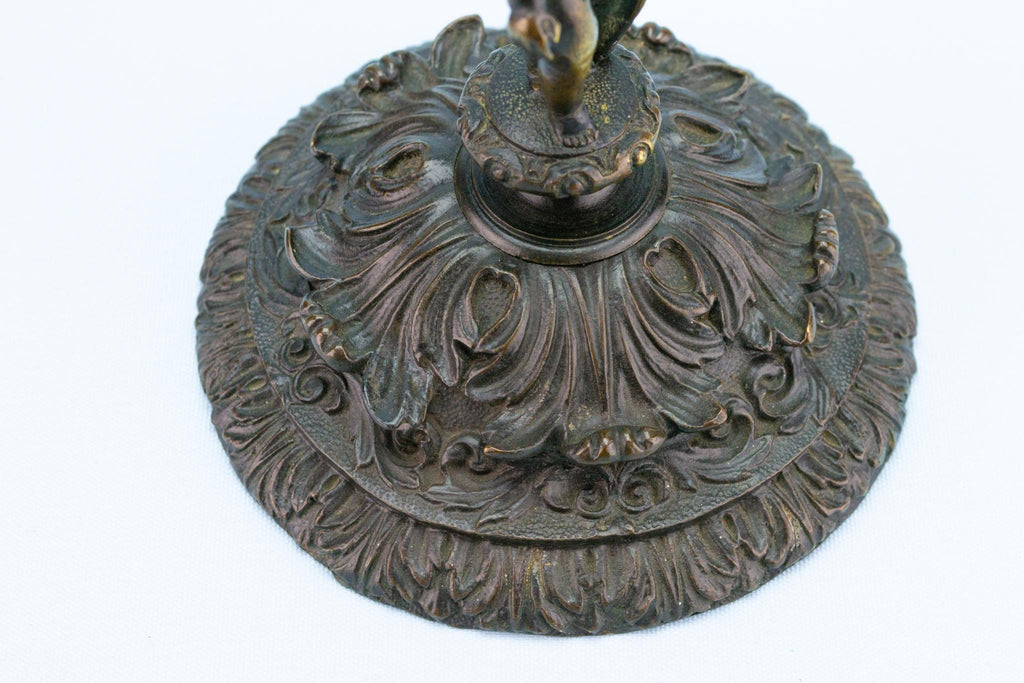 Antique Bronze Inkwell in Renaissance Revival Style