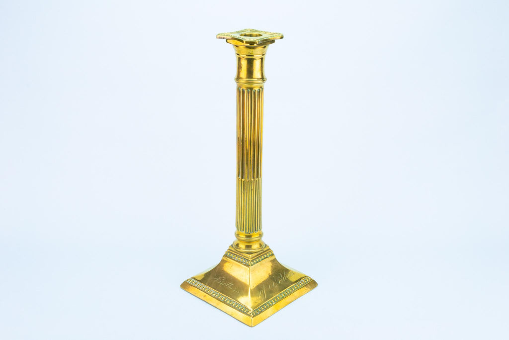 Corinthian Column Tall Candlestick, 18th Century