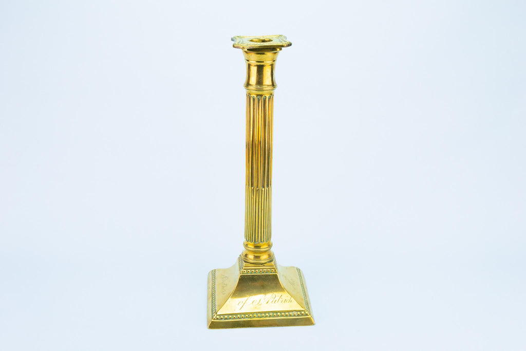 Corinthian Column Tall Candlestick, 18th Century