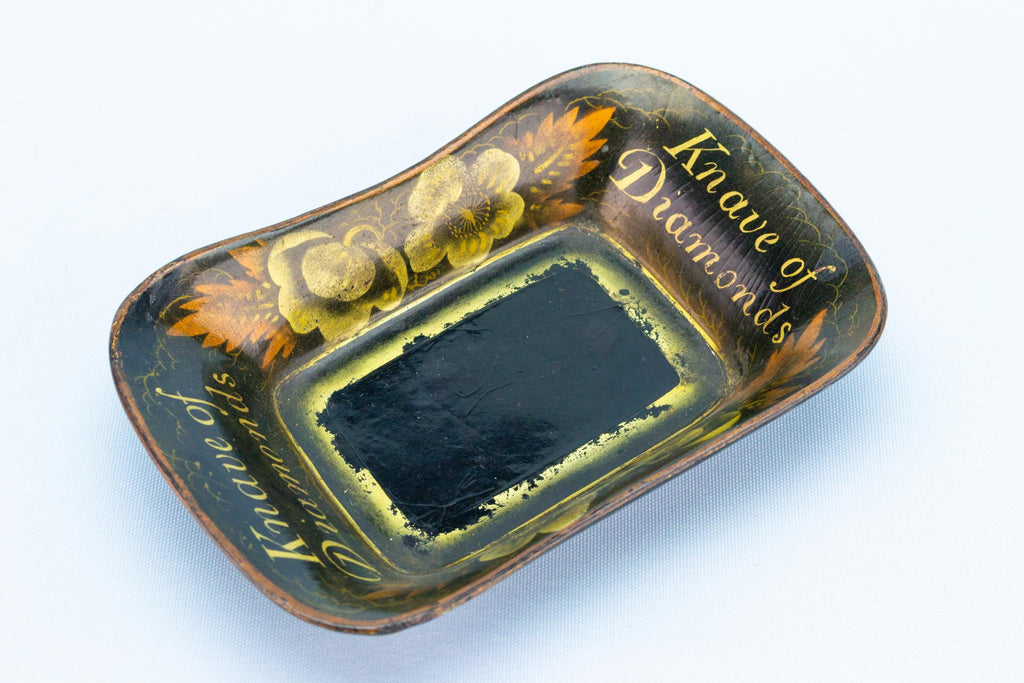 Card Tray in Papier Mache, English 1830s