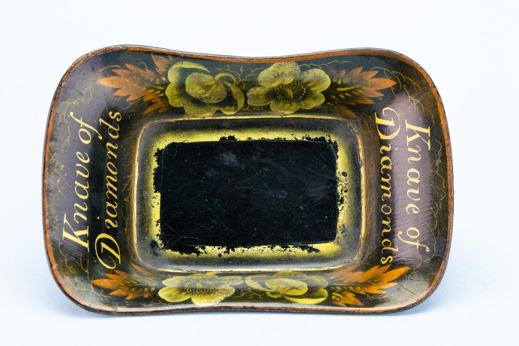 Card Tray in Papier Mache, English 1830s