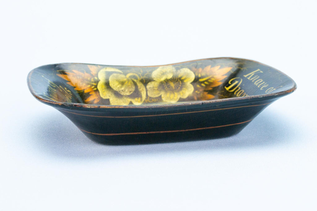Card Tray in Papier Mache, English 1830s