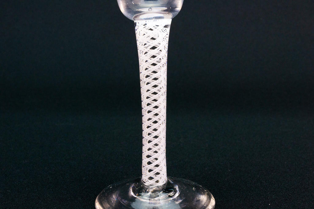 Wine Glass on a Serpentine Stem, English Circa 1760