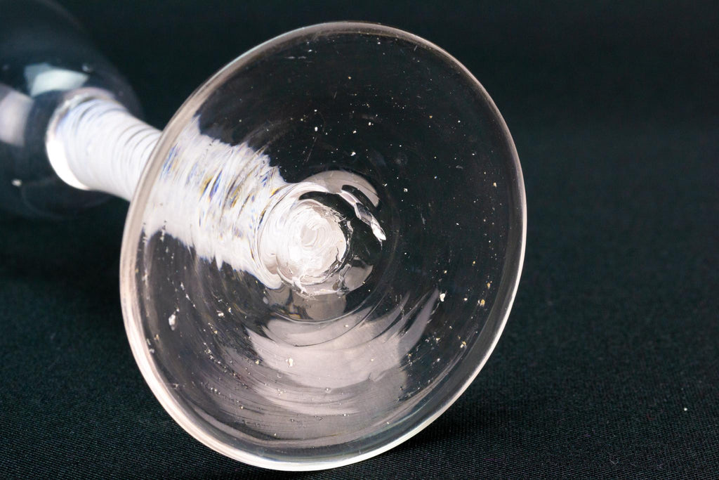 Wine Glass on a Serpentine Stem, English Circa 1760