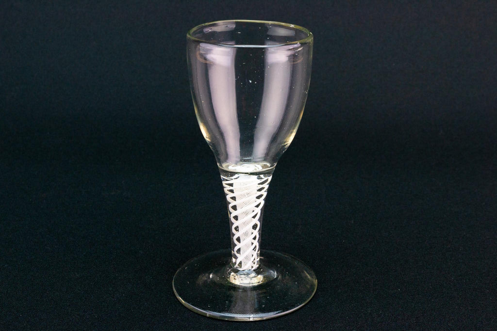 Small Port Wine Glass Twisted Stem, English Circa 1760