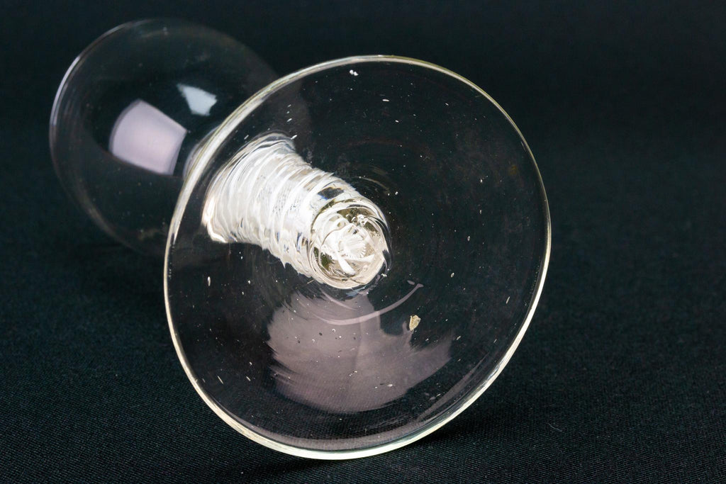 Small Port Wine Glass Twisted Stem, English Circa 1760