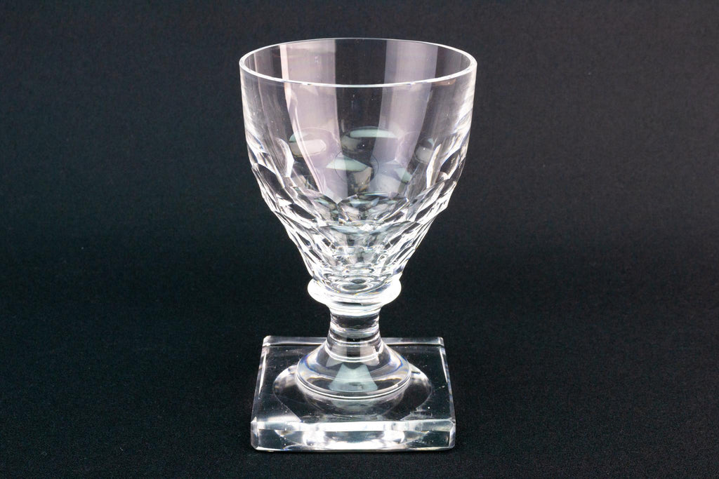 Square Base Wine Glass Rummer, English Circa 1810