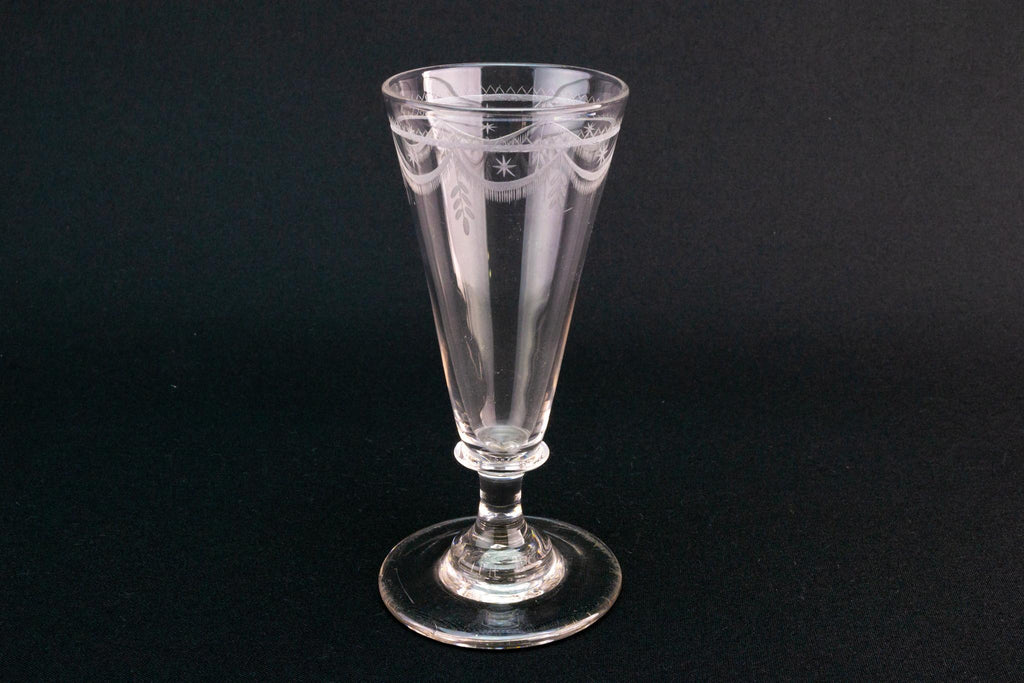 Engraved Port Glass, English circa 1790