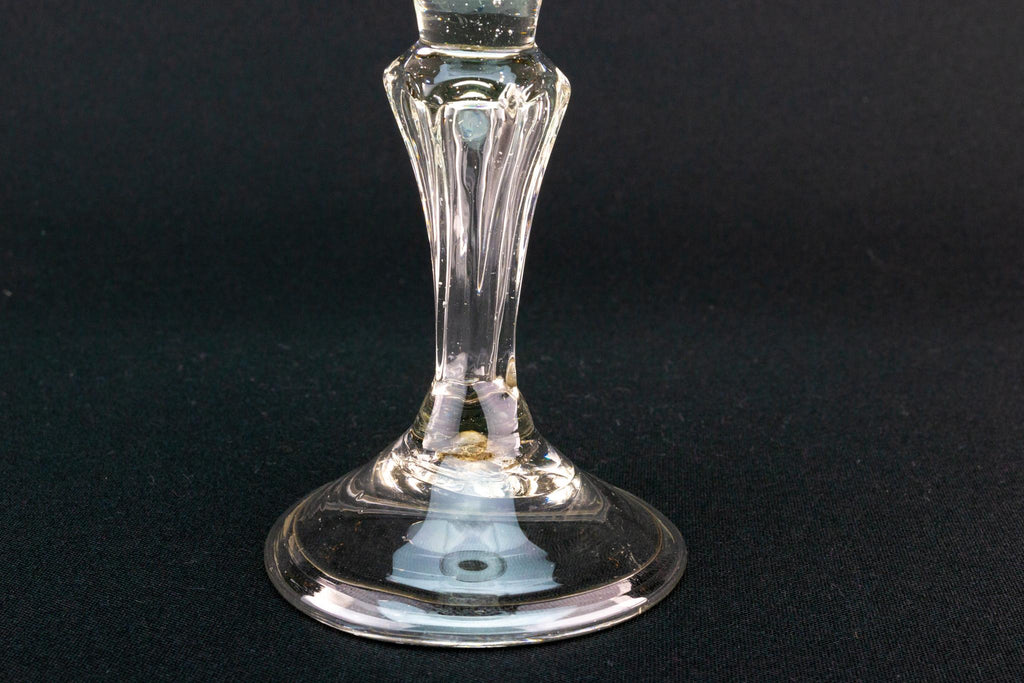 Antique Wine Glass on Silesian Stem, Circa 1740