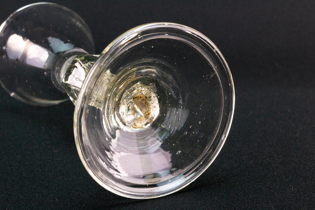 Antique Wine Glass on Silesian Stem, Circa 1740
