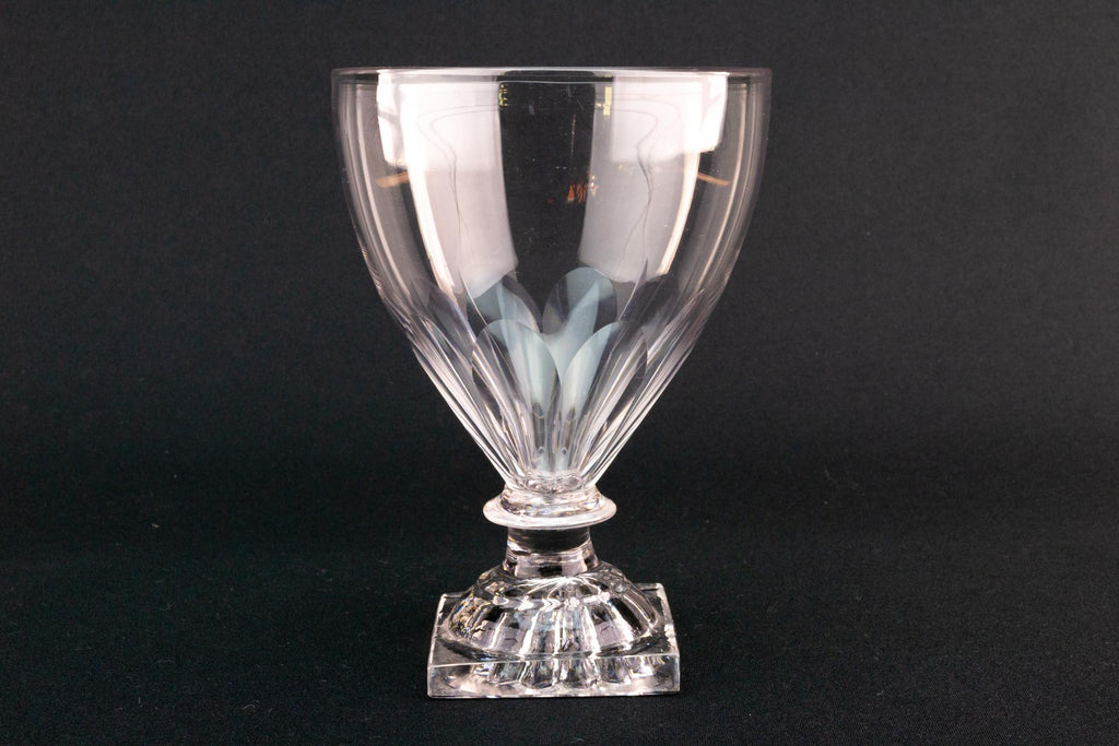 Wine Glass Rummer on a Square Base, English Circa 1780