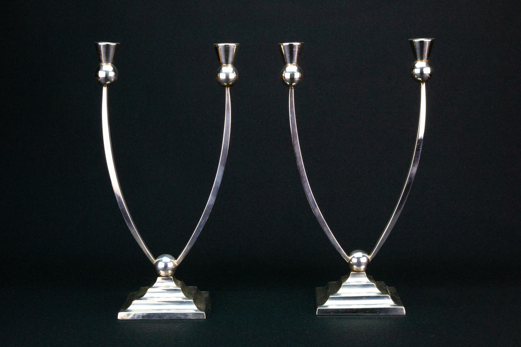 Art Deco Candelabras, English 1930s