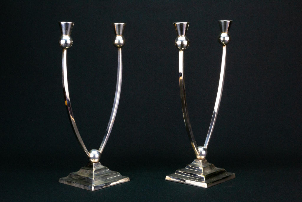 Art Deco Candelabras, English 1930s