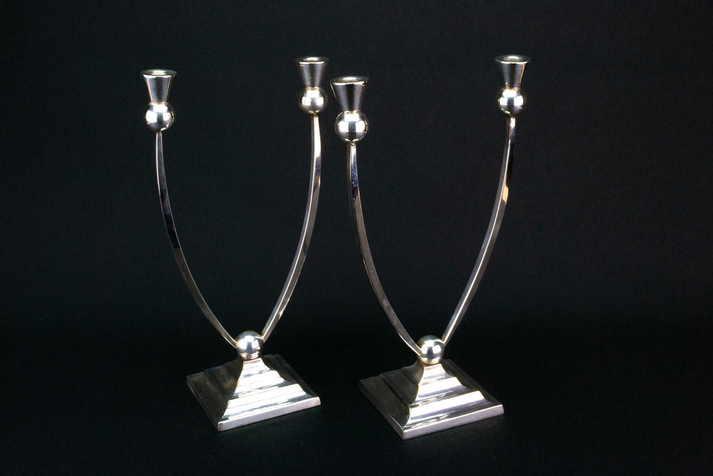 Art Deco Candelabras, English 1930s