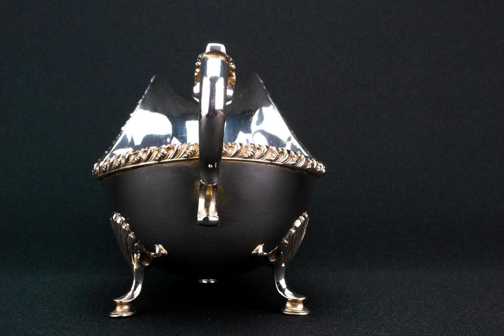 Large  Silver Plated Gravy Boat, English Early 1900s