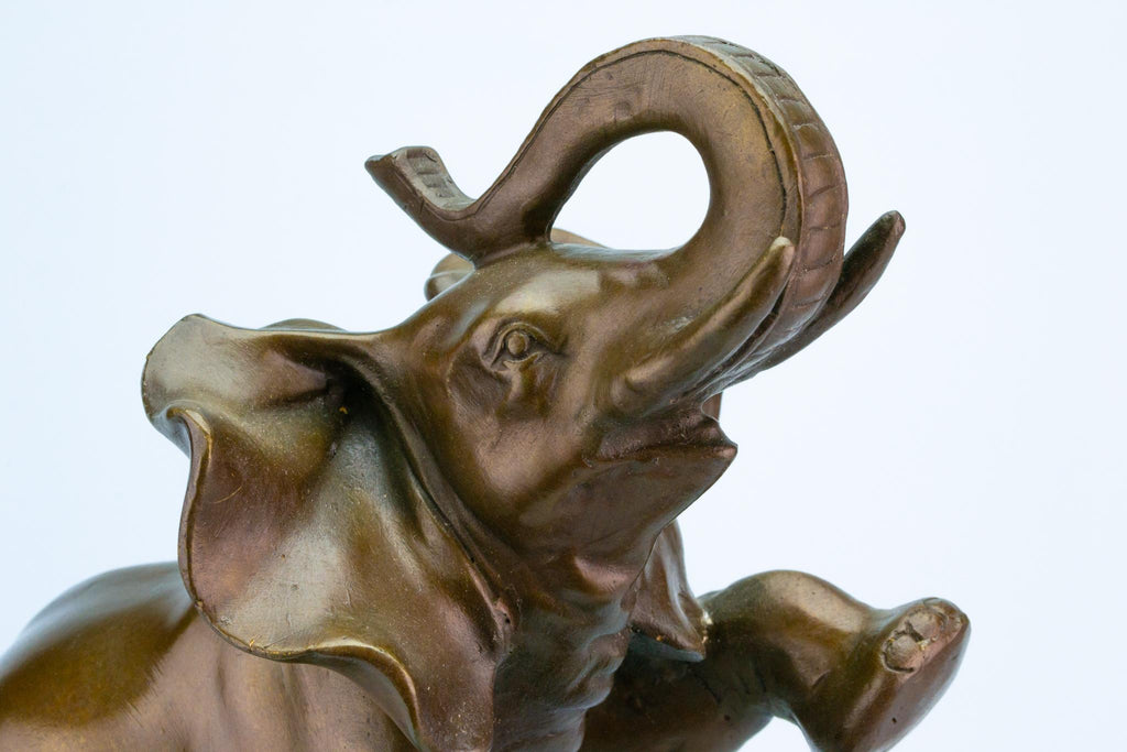 Art Deco Elephant Bronze Sculpture