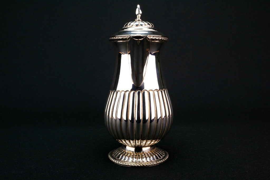 Small Silver Plated Coffee Pot, English Circa 1900
