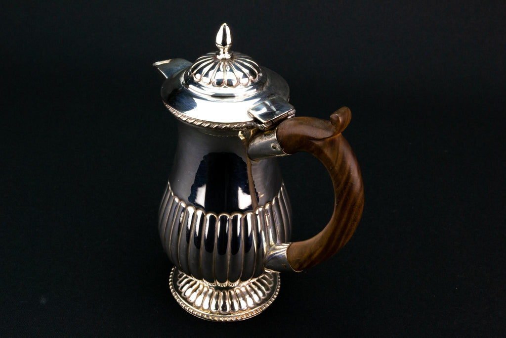 Small Silver Plated Coffee Pot, English Circa 1900