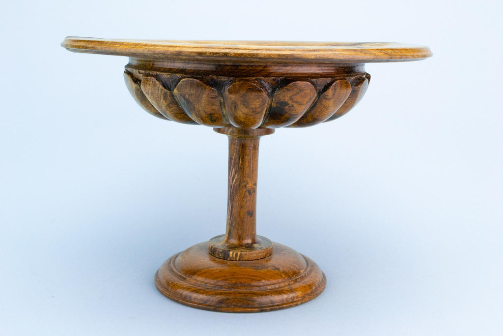 Carved Walnut Fruit Bowl