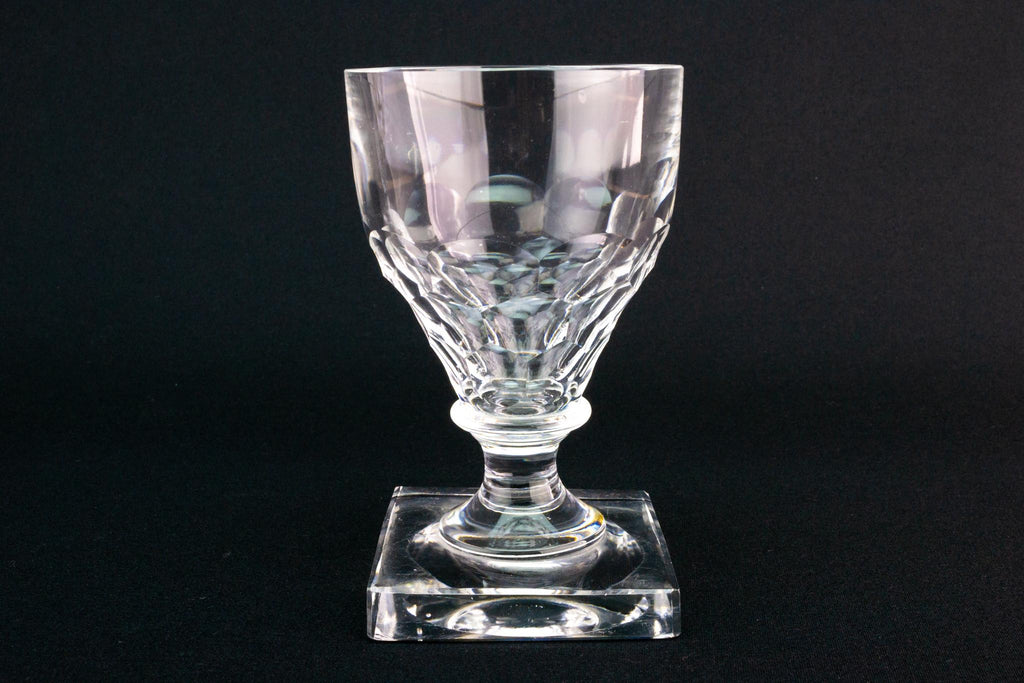 Wine Glass Rummer on a Square Base, English Circa 1810