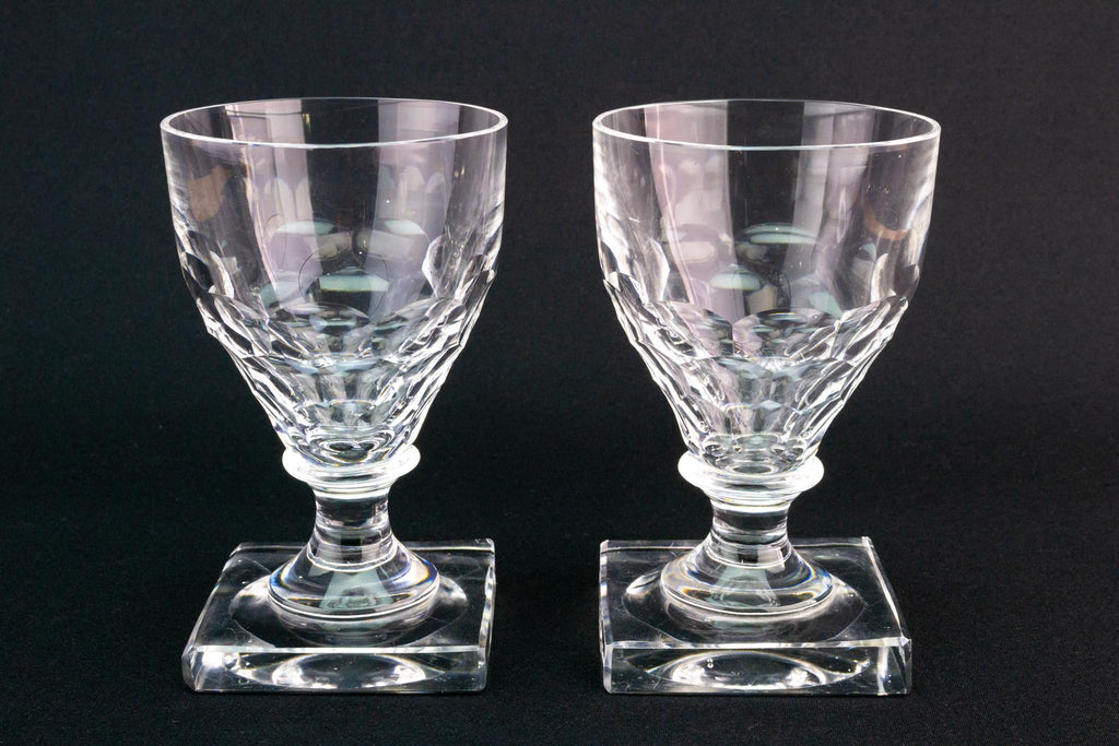 Wine Glass Rummer on a Square Base, English Circa 1810