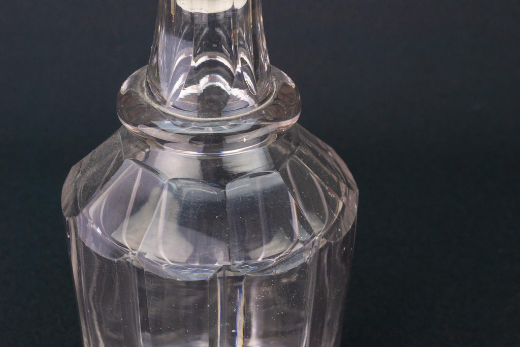 Cut Glass Barrel Decanter, English 1830s
