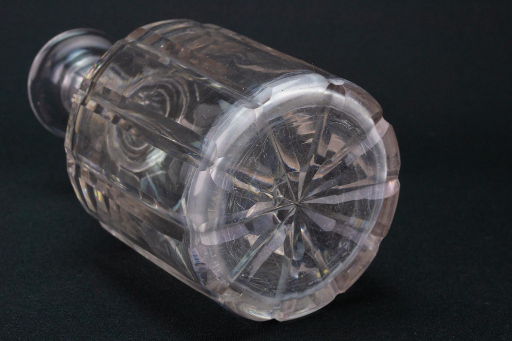 Cut Glass Barrel Decanter, English 1830s