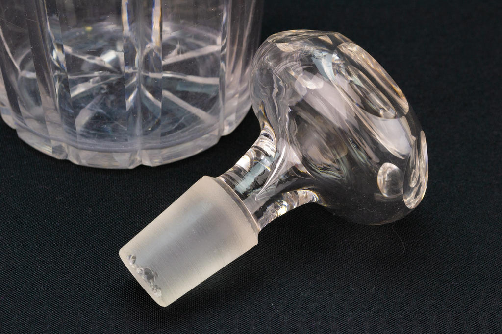 Cut Glass Barrel Decanter, English 1830s
