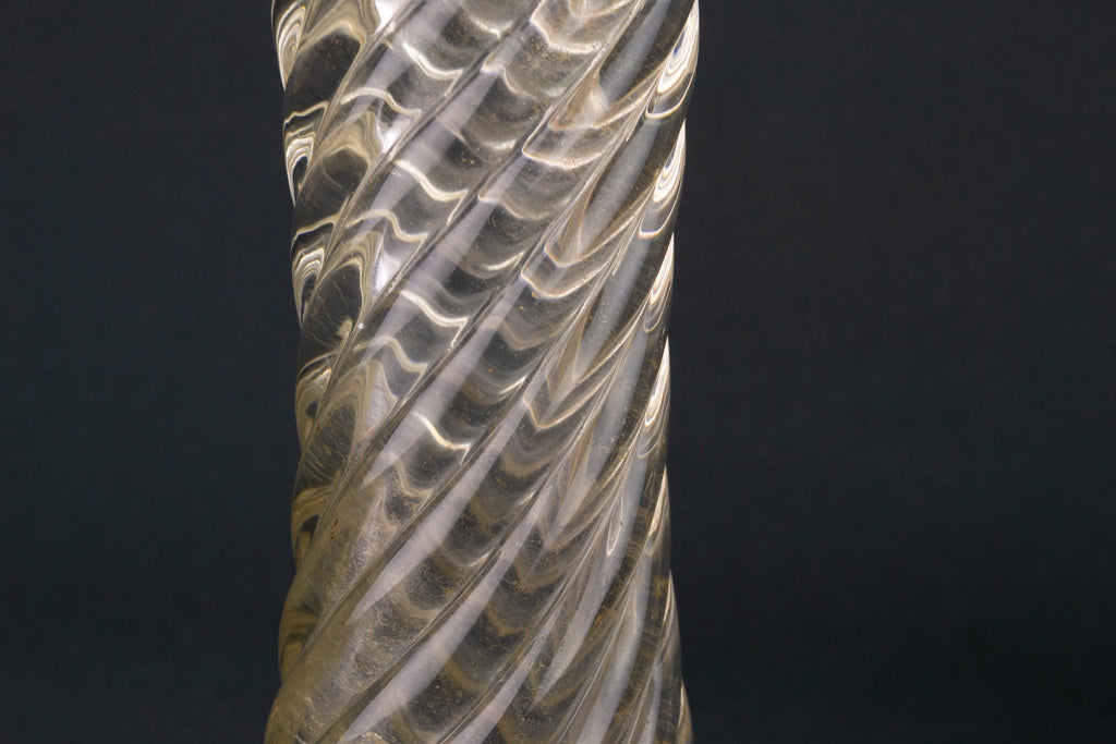Pair of Glass Sterling Silver Vases, English 1899