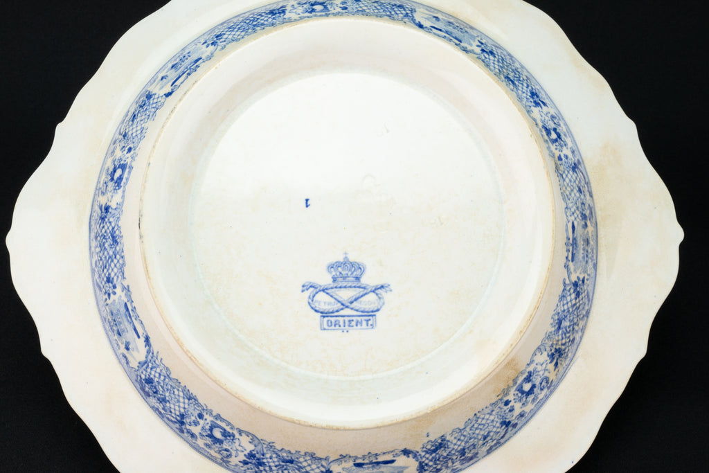 Blue & White Serving Bowl and Lid, Dutch 19th Century