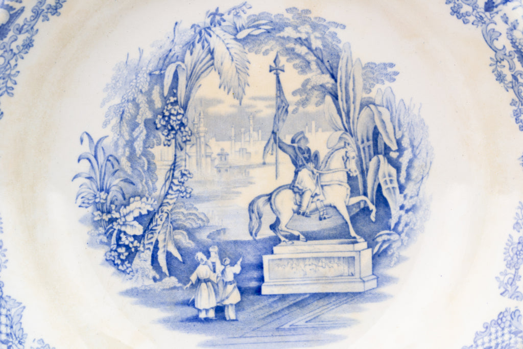Blue & White Serving Bowl and Lid, Dutch 19th Century
