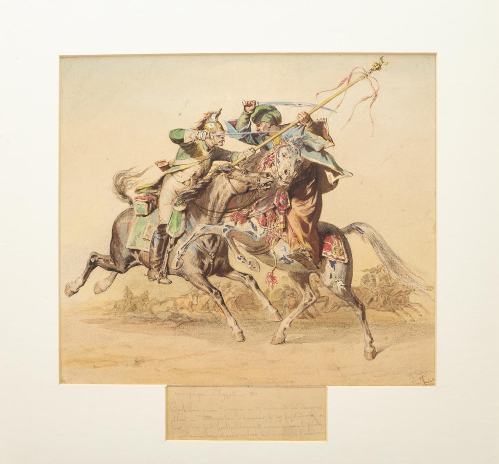 Watercolour from the Egyptian Campaign, French Early 1800s