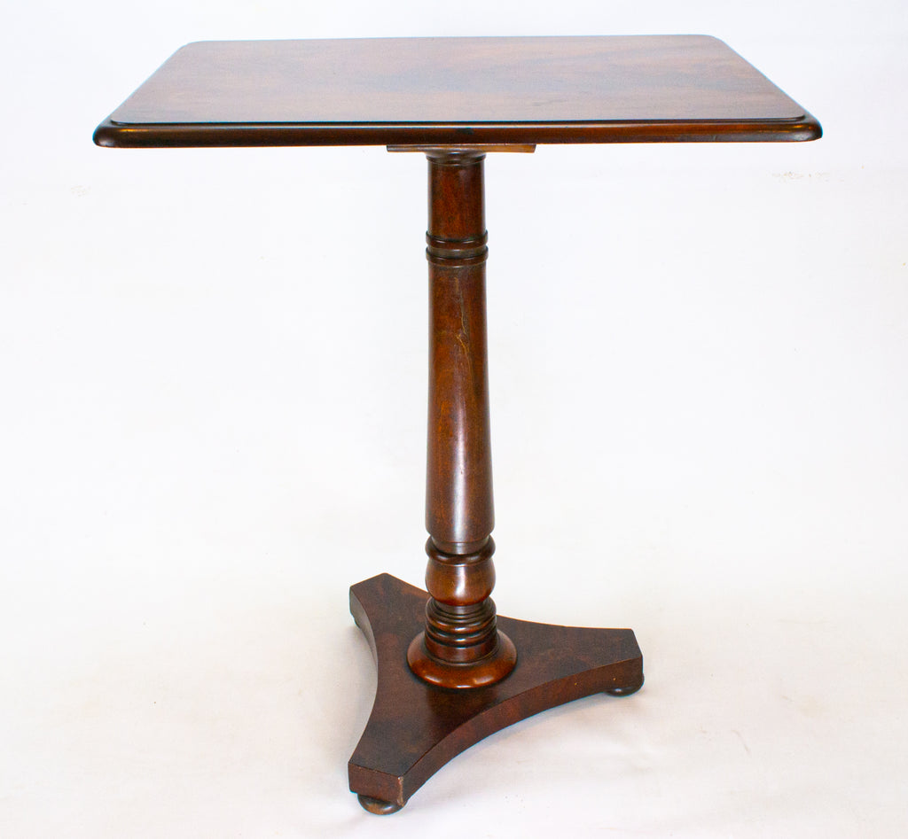 Flame Mahogany Tilt Top Table, English circa 1800