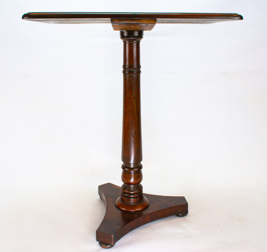 Flame Mahogany Tilt Top Table, English circa 1800