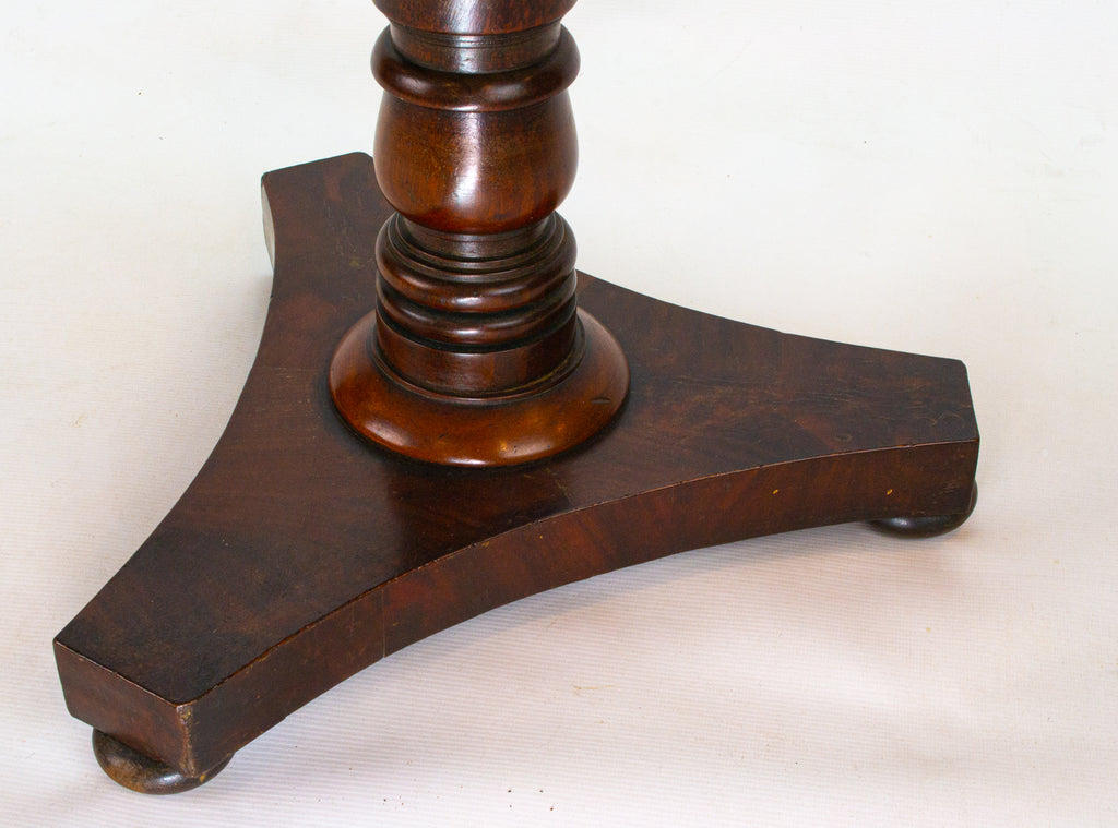 Flame Mahogany Tilt Top Table, English circa 1800