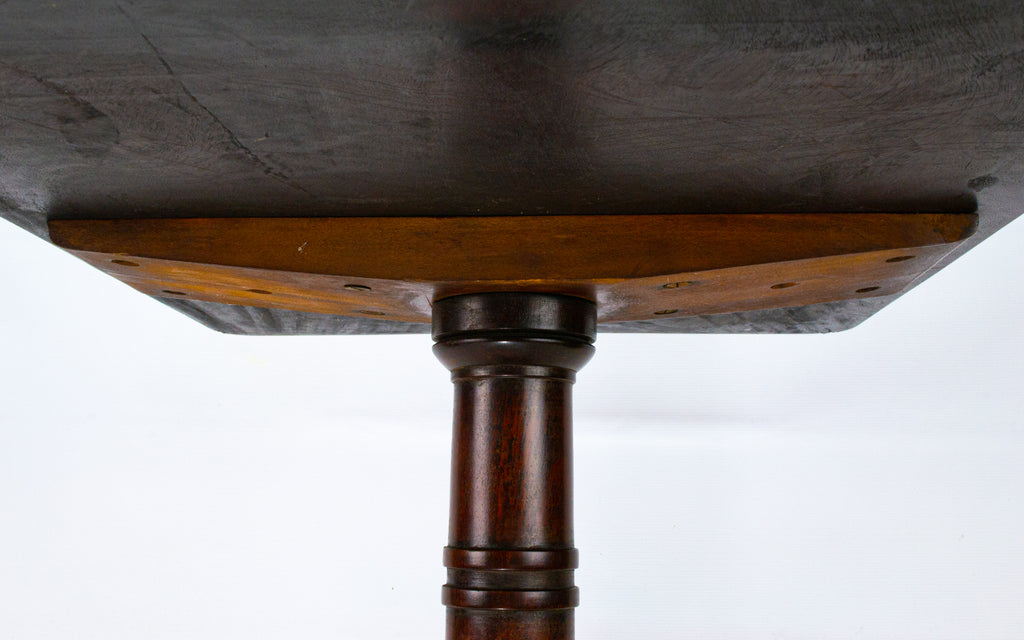 Flame Mahogany Tilt Top Table, English circa 1800