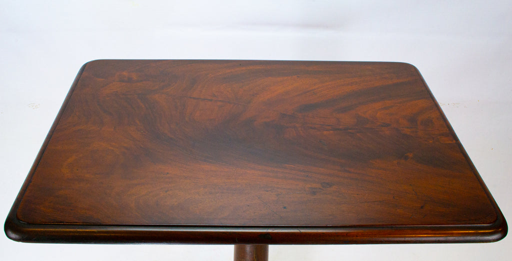 Flame Mahogany Tilt Top Table, English circa 1800