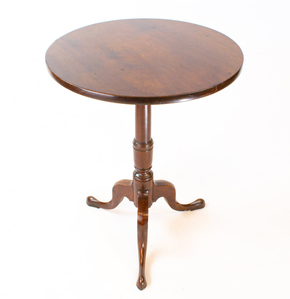 Solid Mahogany Tripod Table, English 19th Century