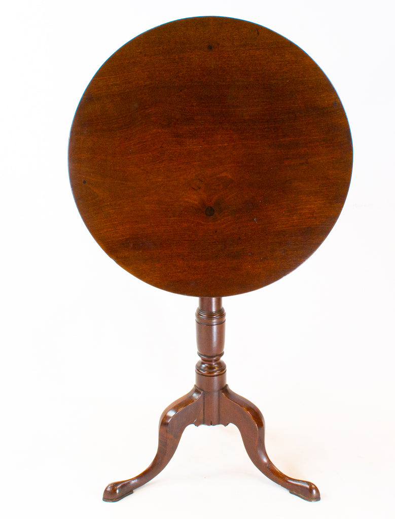 Solid Mahogany Tripod Table, English 19th Century