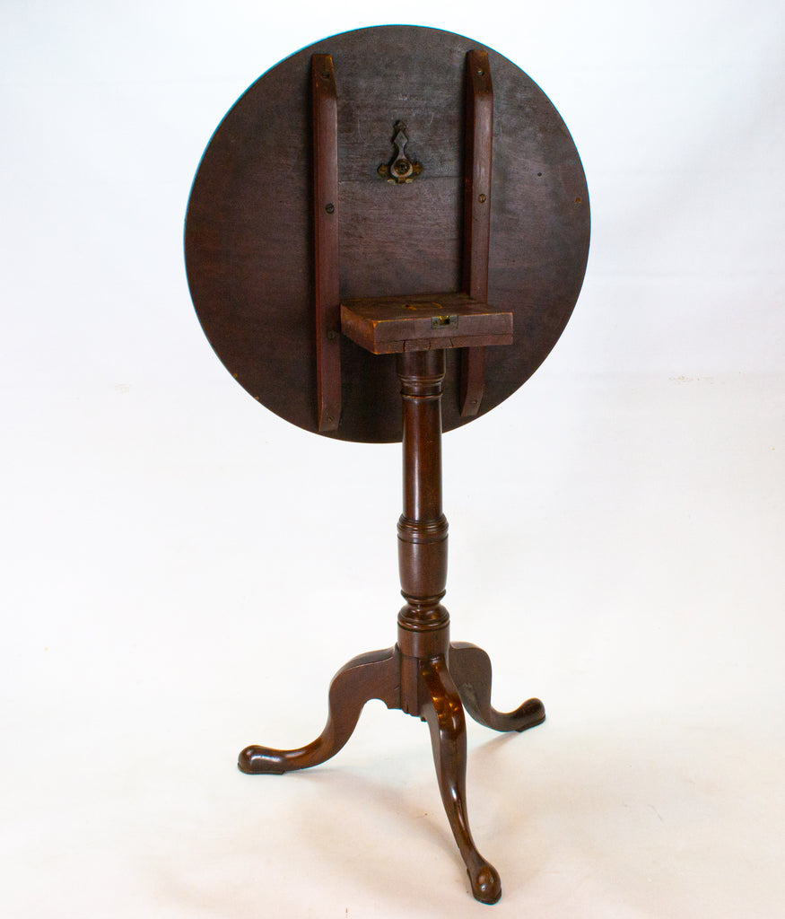 Solid Mahogany Tripod Table, English 19th Century