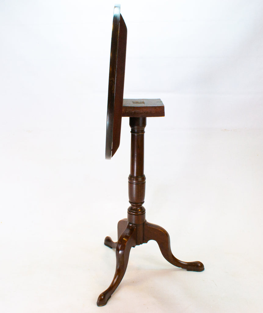 Solid Mahogany Tripod Table, English 19th Century