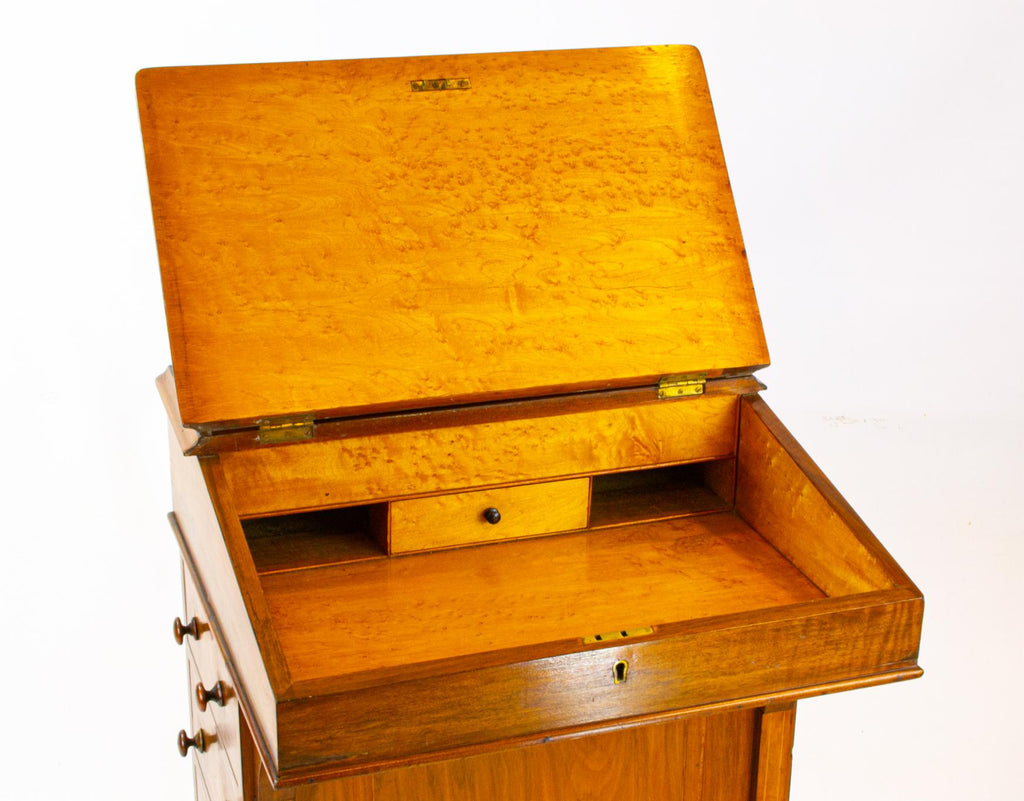 Walnut Davenport with Drawers, English 19th Century