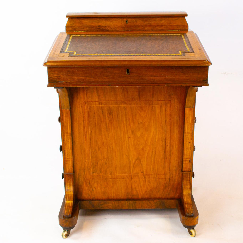 Walnut Davenport with Drawers, English 19th Century