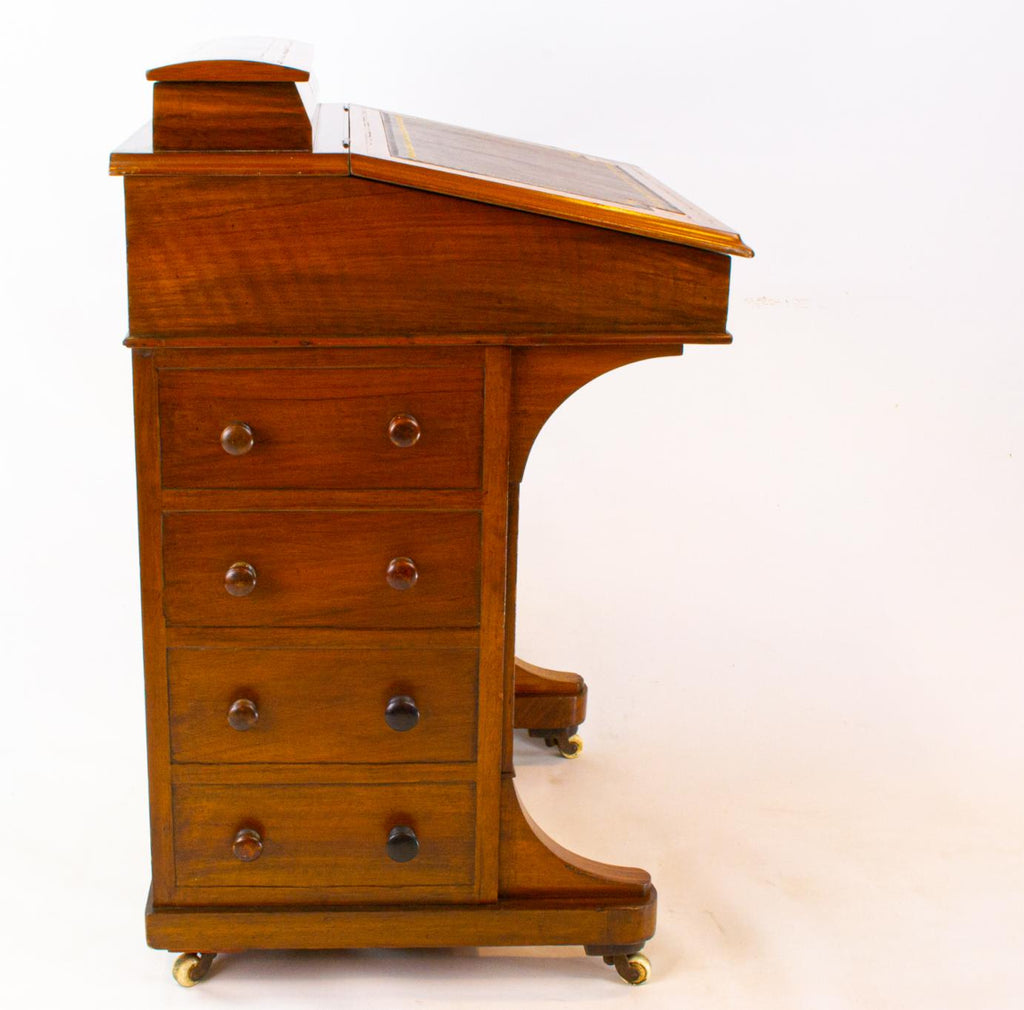 Walnut Davenport with Drawers, English 19th Century
