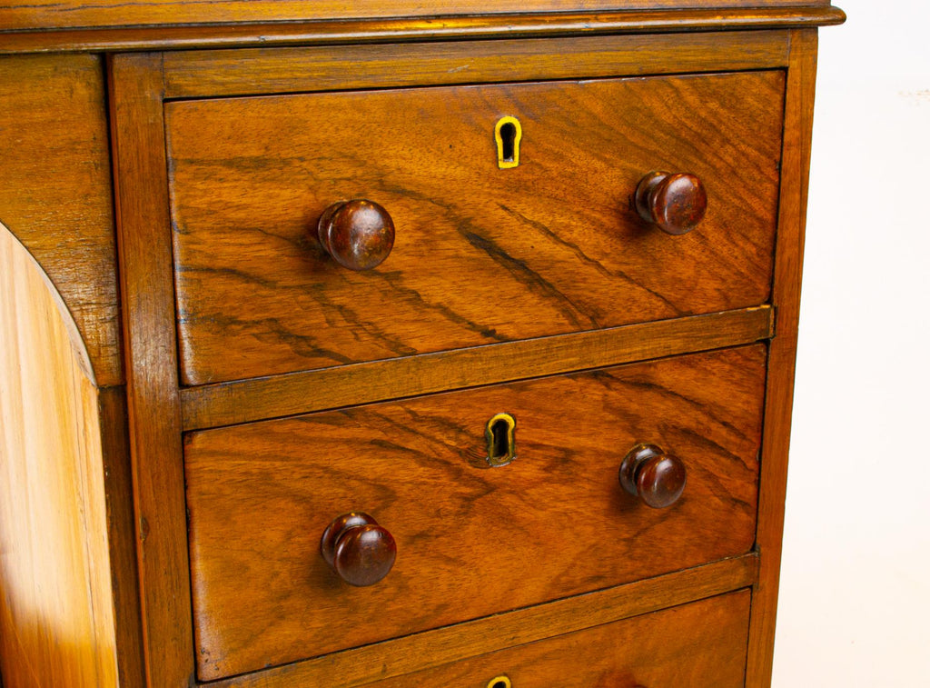 Walnut Davenport with Drawers, English 19th Century