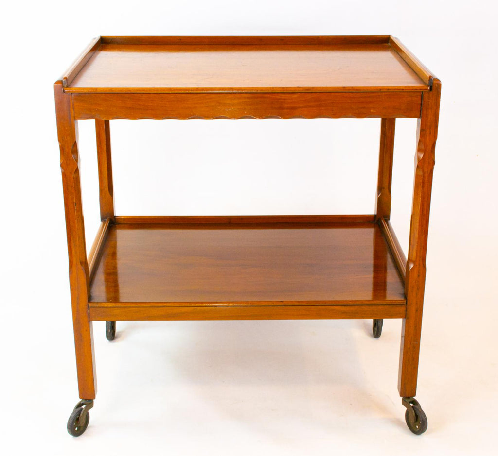 Mahogany Drinks Trolley on Wheel, English 1930s